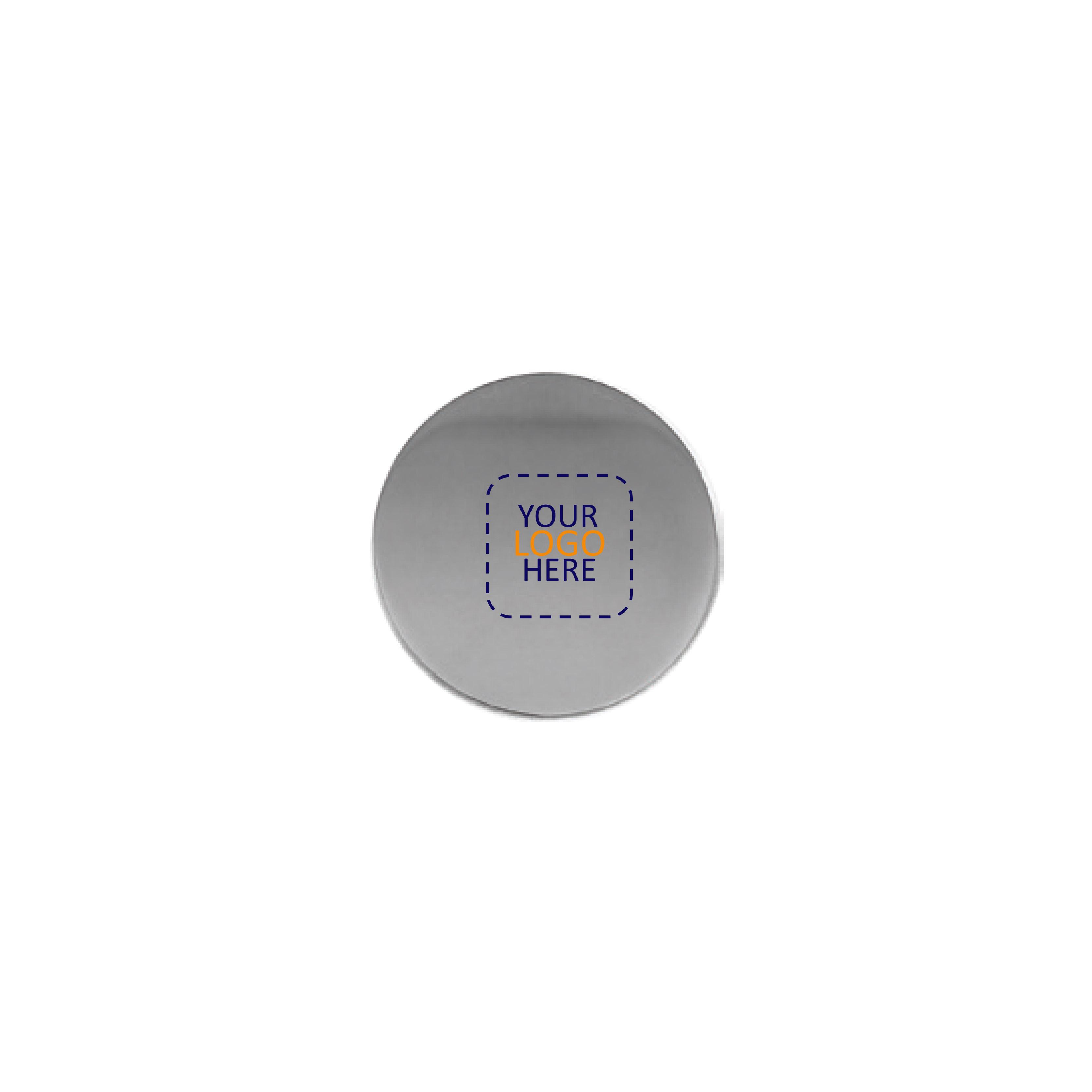 15 mm Gray Flat Round Design Metal badge